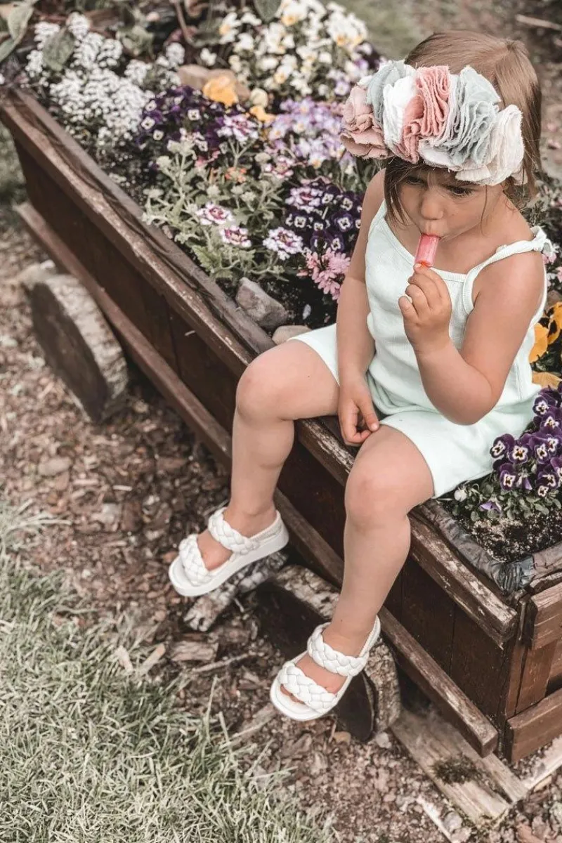 Dziecięce Sandały Ze Ściągaczem Beżowe Cutie-Pie Dzieci Dziewczęce