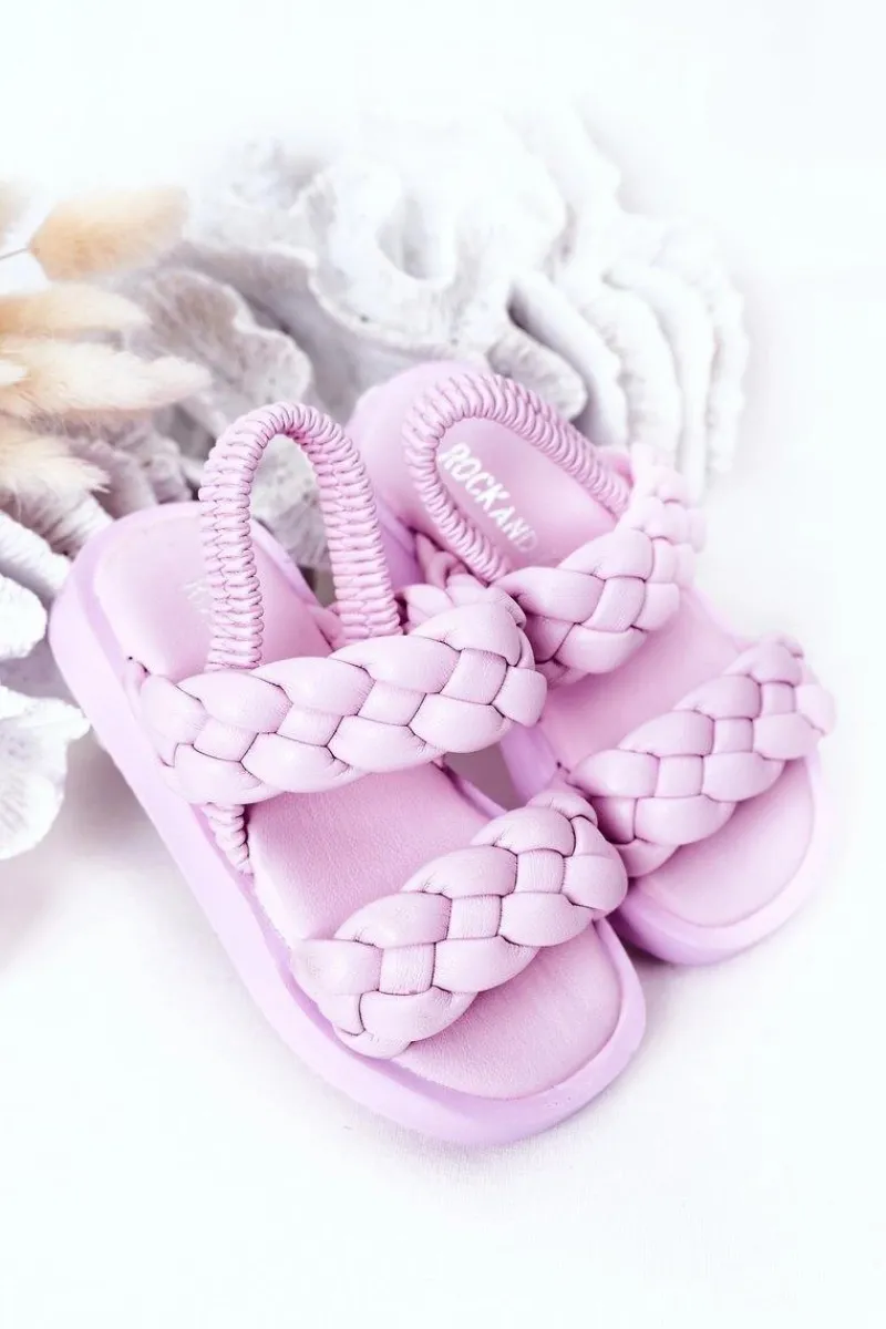 New Boto Dziecięce Sandały Ze Ściągaczem Fioletowe Cutie-Pie