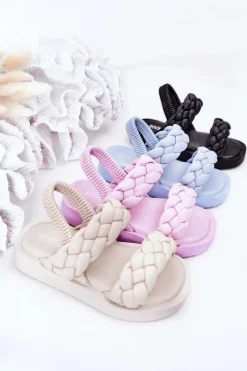 New Boto Dziecięce Sandały Ze Ściągaczem Fioletowe Cutie-Pie