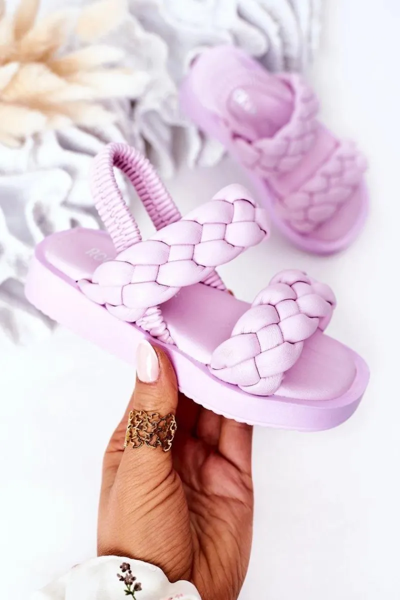 New Boto Dziecięce Sandały Ze Ściągaczem Fioletowe Cutie-Pie