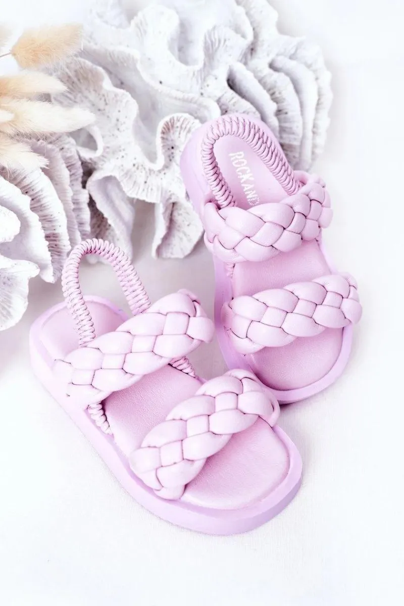 New Boto Dziecięce Sandały Ze Ściągaczem Fioletowe Cutie-Pie