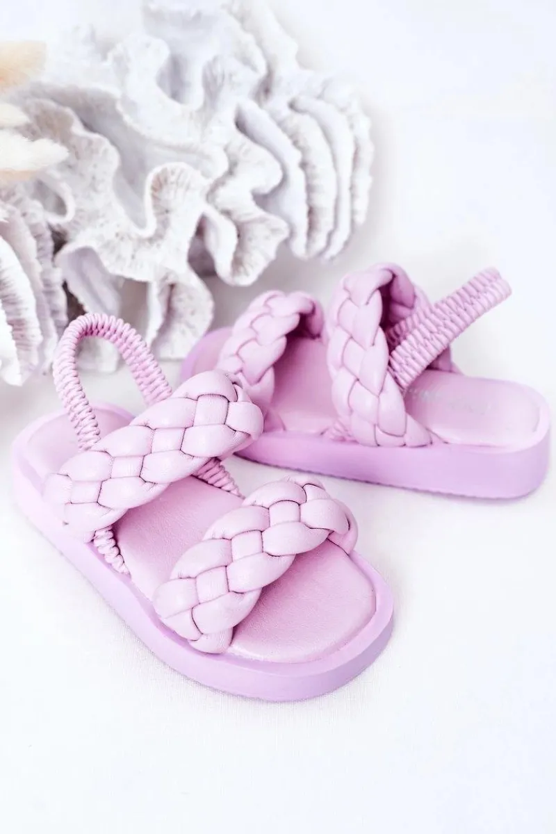 New Boto Dziecięce Sandały Ze Ściągaczem Fioletowe Cutie-Pie