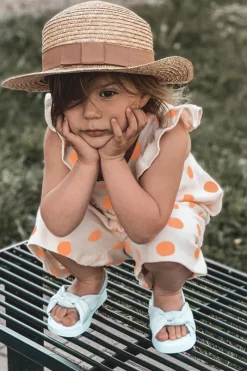 Dziewczęce>Boto Dziecięce Sandały Ze Ściągaczem Błękitne Bubble Gum