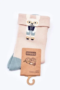 Discount Dziecięce Skarpetki Bawełniane Z Króliczkiem Beżowe Skarpetki|Skarpetki