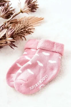 Hot Aura.via Dziecięce Skarpetki W Serca Różowe