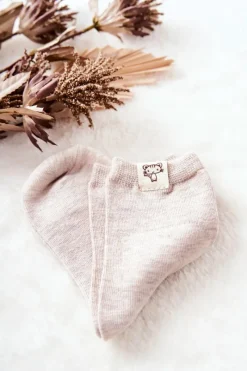 Discount Aura.via Dziecięce Skarpetki Z Kotkiem Beżowe