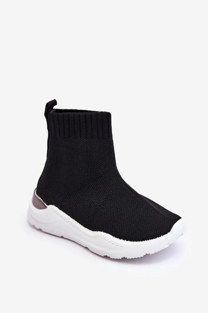 Outlet Boto Dziecięce Skarpetkowe Buty Sportowe Czarne Benito