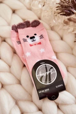 Skarpetki|Skarpetki>Just Play Dziecięce Skarpety W Gwiazdki Z Misiem Różowe