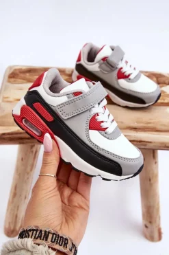 Discount Dziecięce Skórzane Buty Sportowe Na Platformie Biało-Czerwone Lori Dzieci Chłopięce|Dziewczęce