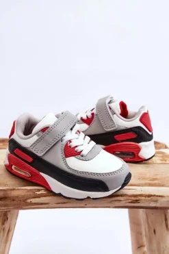 Discount Dziecięce Skórzane Buty Sportowe Na Platformie Biało-Czerwone Lori Dzieci Chłopięce|Dziewczęce