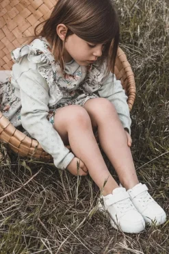 New Boto Dziecięce Skórzane Buty Sportowe Na Rzep Białe Angel