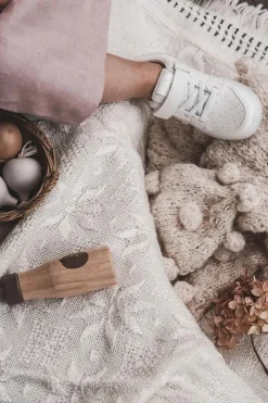 New Boto Dziecięce Skórzane Buty Sportowe Na Rzep Białe Angel