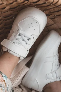 New Boto Dziecięce Skórzane Buty Sportowe Na Rzep Białe Angel