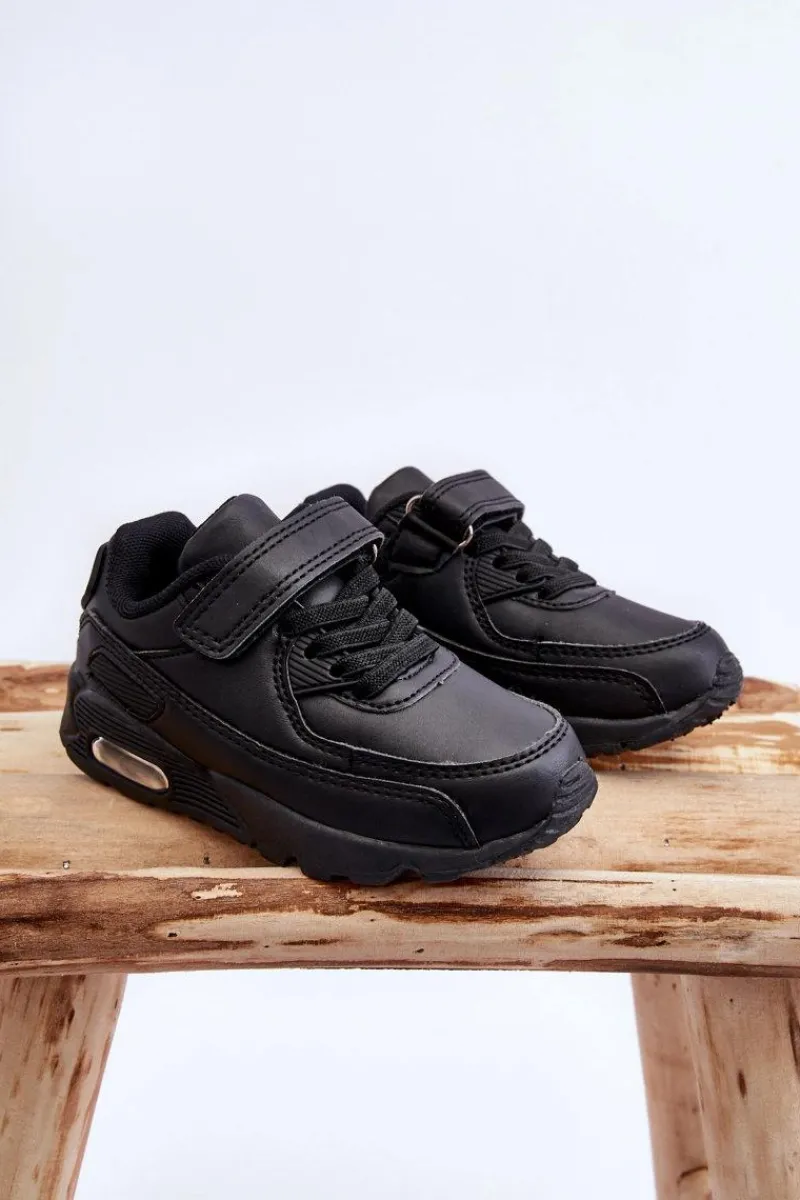 Clearance Boto Dziecięce Skórzane Buty Sportowe Na Platformie Czarne Lori Czarny