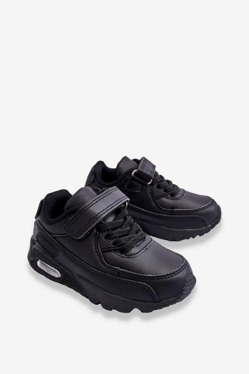 Clearance Boto Dziecięce Skórzane Buty Sportowe Na Platformie Czarne Lori Czarny