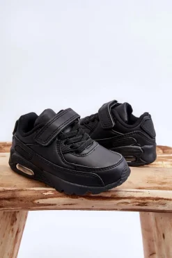 Clearance Boto Dziecięce Skórzane Buty Sportowe Na Platformie Czarne Lori Czarny