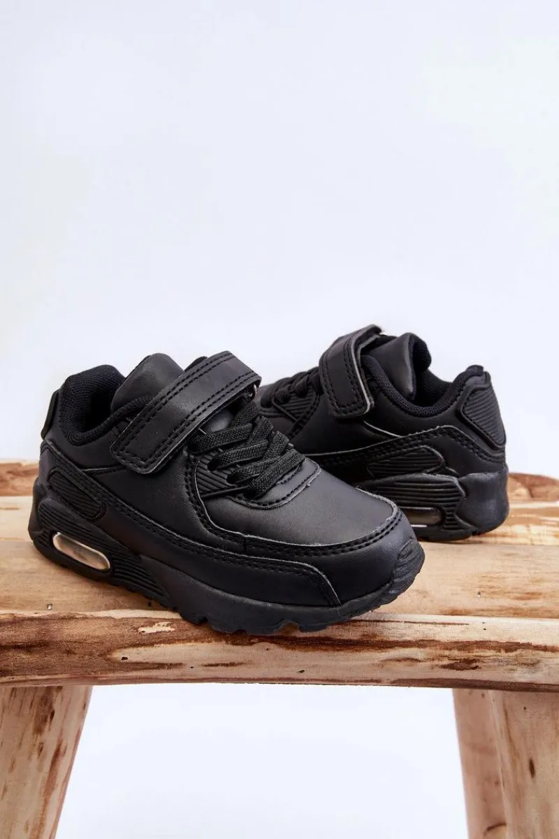 Clearance Boto Dziecięce Skórzane Buty Sportowe Na Platformie Czarne Lori Czarny
