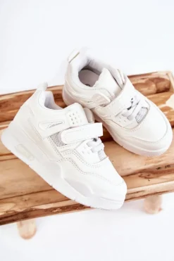 Chłopięce|Dziewczęce></noscript>Boto Dziecięce Skórzane Sportowe Buty Białe Marisa