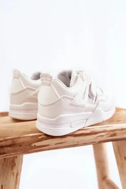 Chłopięce|Dziewczęce></noscript>Boto Dziecięce Skórzane Sportowe Buty Białe Marisa