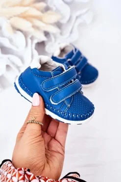 Chłopięce></noscript>Boto Dziecięce Skórzane Sportowe Buty Niebieskie Billie