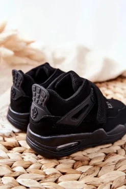 Clearance Boto Dziecięce Skórzane Sportowe Buty Czarne Marisa