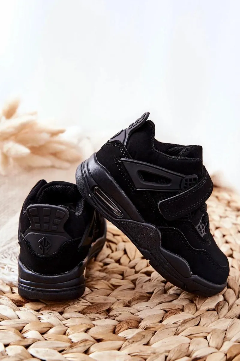 Clearance Boto Dziecięce Skórzane Sportowe Buty Czarne Marisa