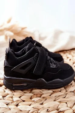 Clearance Boto Dziecięce Skórzane Sportowe Buty Czarne Marisa