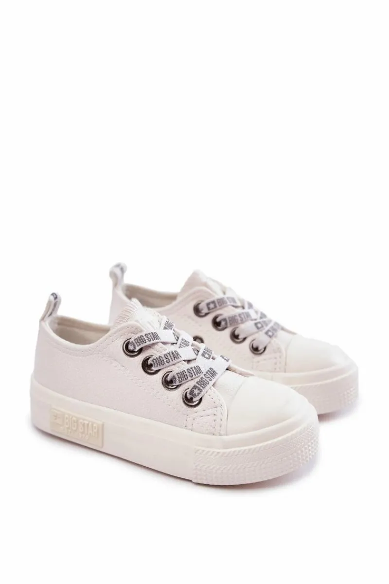 Chłopięce|Dziewczęce>Big Star Shoes Dziecięce Skórzane Trampki BIG STAR KK374060 Białe