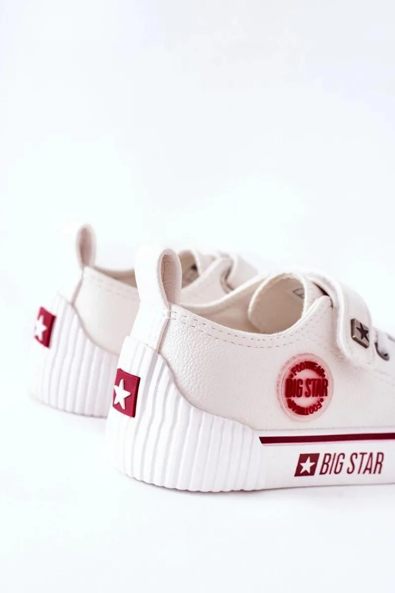Chłopięce|Dziewczęce>Big Star Shoes Dziecięce Skórzane Trampki BIG STAR II374040 Białe