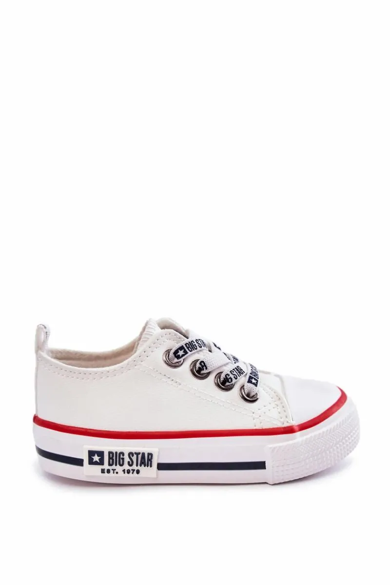 Chłopięce|Dziewczęce>Big Star Shoes Dziecięce Skórzane Trampki BIG STAR KK374042 Białe