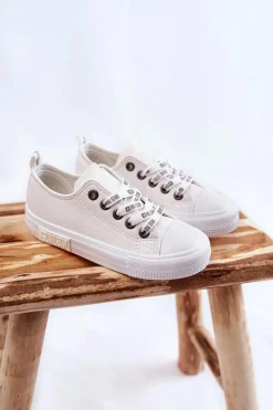 Hot Big Star Shoes Dziecięce Skórzane Trampki BIG STAR KK374056 Białe