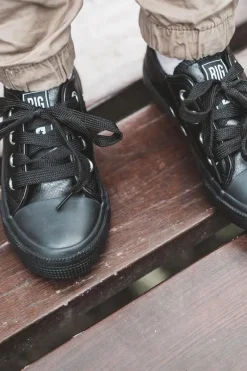 Discount Big Star Shoes Dziecięce Skórzane Trampki BIG STAR JJ374311 Czarne Czarny