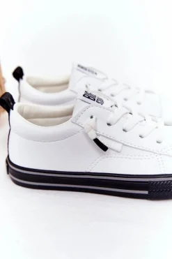 Online Dziecięce Skórzane Trampki BIG STAR HH374037 Białe Dzieci Chłopięce|Dziewczęce