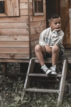 Best Boto Dziecięce Skórzane Wysokie Trampki Czarno-Białe Marney Czarny