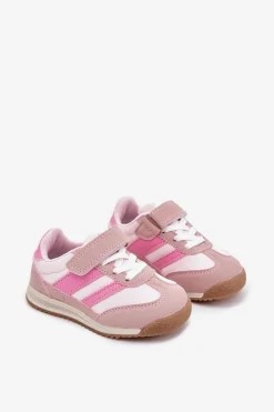 New Boto Dziecięce Sneakersy Buty Sportowe Na Rzep Różowe Viona Różowy