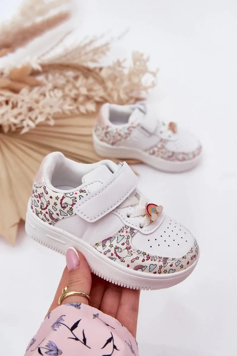 Best Boto Dziecięce Sneakersy Buty Sportowe Jednorożce Białe Thalia Biały