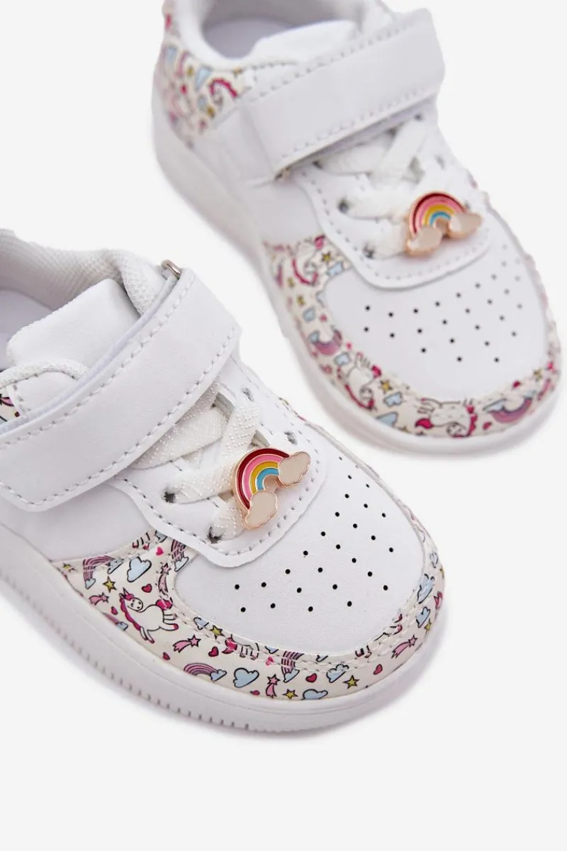 Best Boto Dziecięce Sneakersy Buty Sportowe Jednorożce Białe Thalia Biały