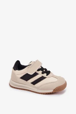 Hot Dziecięce Sneakersy Buty Sportowe Na Rzep Beżowe Viona Dzieci Chłopięce|Dziewczęce