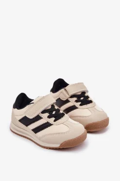 Hot Dziecięce Sneakersy Buty Sportowe Na Rzep Beżowe Viona Dzieci Chłopięce|Dziewczęce