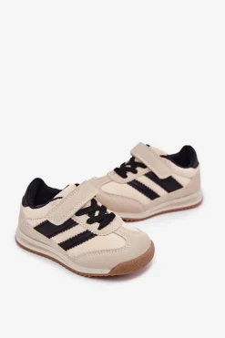 Hot Dziecięce Sneakersy Buty Sportowe Na Rzep Beżowe Viona Dzieci Chłopięce|Dziewczęce