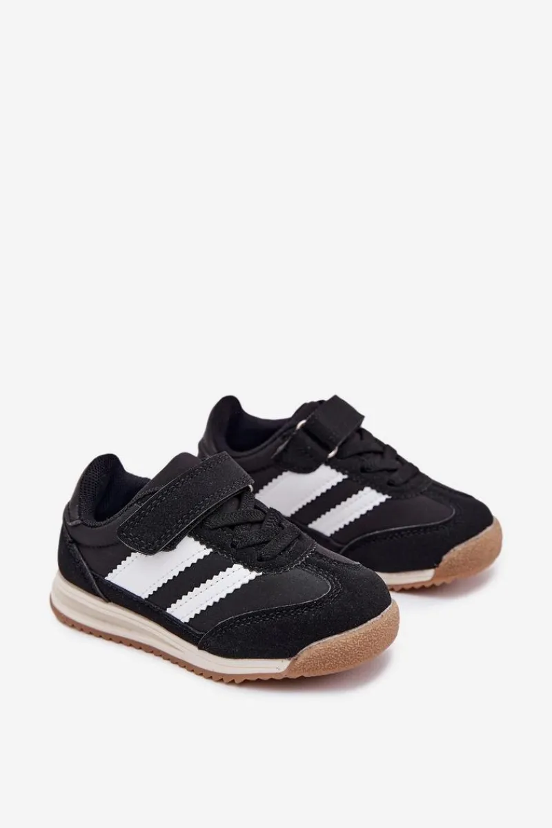 New Boto Dziecięce Sneakersy Buty Sportowe Na Rzep Czarne Viona Czarny