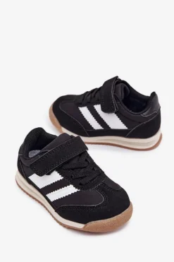 New Boto Dziecięce Sneakersy Buty Sportowe Na Rzep Czarne Viona Czarny