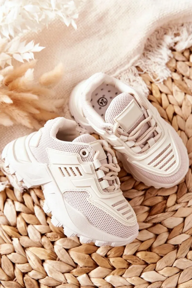 Dziewczęce>Boto Dziecięce Sneakersy Jasno Beżowe Freak Out