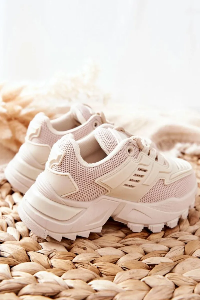 Dziewczęce>Boto Dziecięce Sneakersy Jasno Beżowe Freak Out