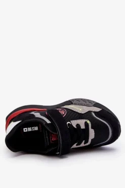 Hot Big Star Shoes Dziecięce Sneakersy Memory Foam System Big Star LL374224 Czarne Czarny