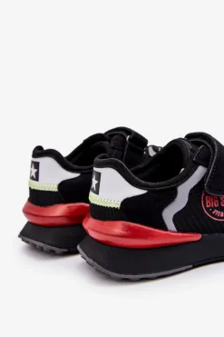 Hot Big Star Shoes Dziecięce Sneakersy Memory Foam System Big Star LL374224 Czarne Czarny