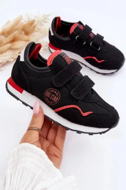 Chłopięce|Back To School>Big Star Shoes Dziecięce Sneakersy Memory Foam System Big Star LL374179 Czarne