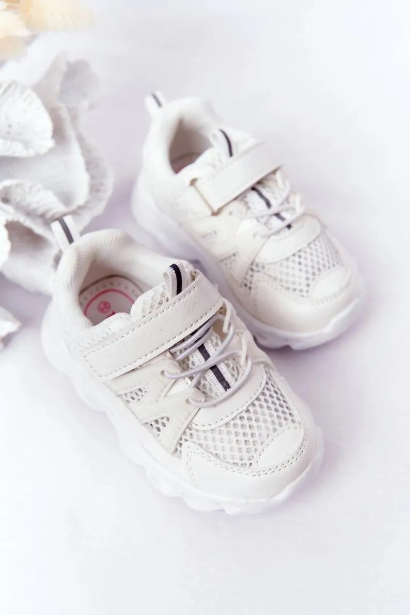 Boto Dziecięce Sneakersy Ze Świecącą Podeszwą LED Białe So Cool!