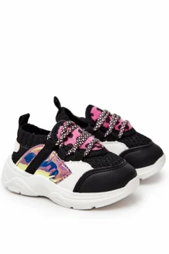 Sale Dziecięce Sportowe Buty Czarne Velma Dzieci Dziewczęce