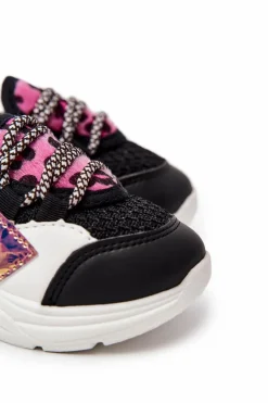 Sale Dziecięce Sportowe Buty Czarne Velma Dzieci Dziewczęce